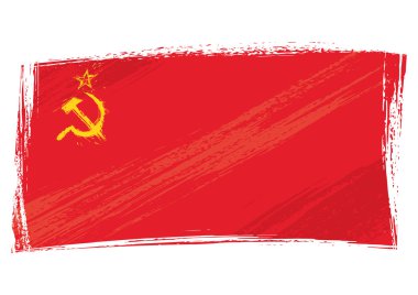 Grunge Soviet Union flag clipart