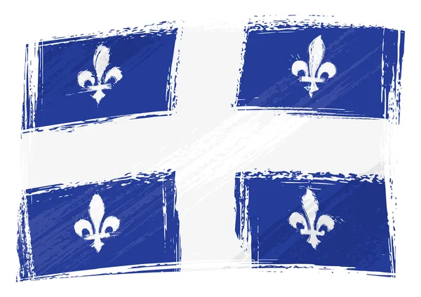 Grunge Quebec Flagge — Stockvektor