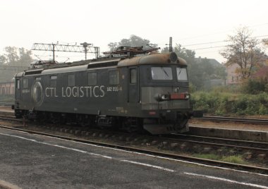Cargo locomotive clipart