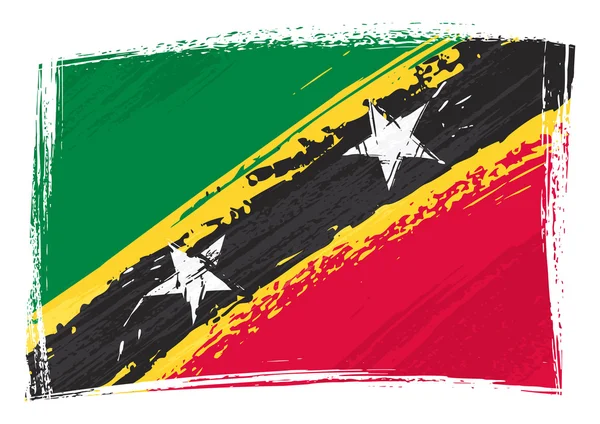 Grunge Saint Kitts and Nevis flag — Stock Vector
