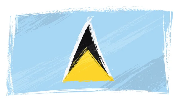 Grunge Saint Lucia Flagge — Stockvektor