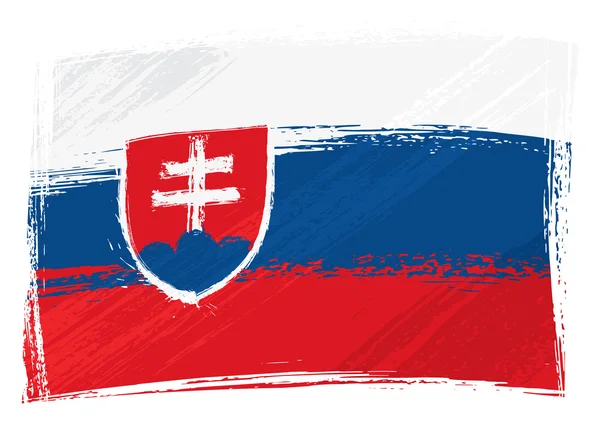 Grunge Slovaquie Drapeau — Image vectorielle