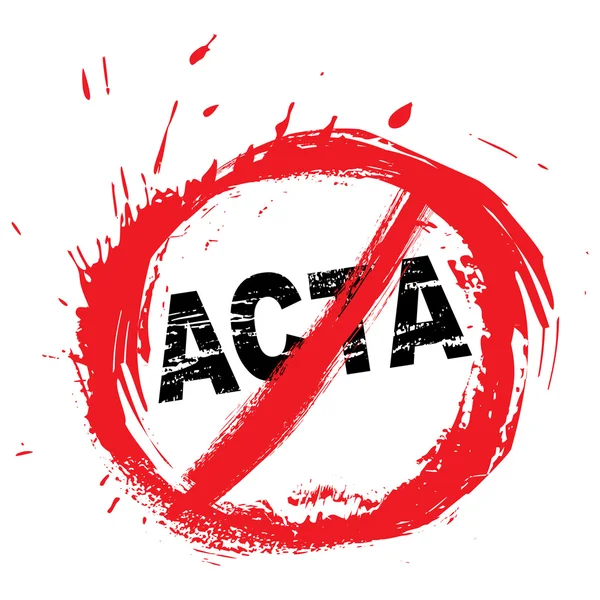stock vector No ACTA symbol