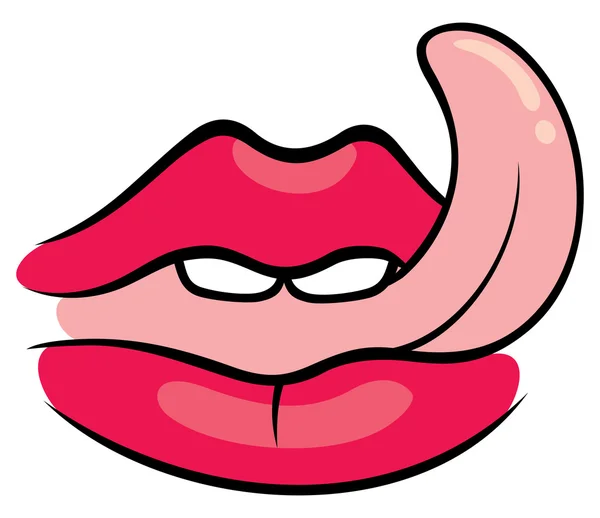 cartoon tongue licking