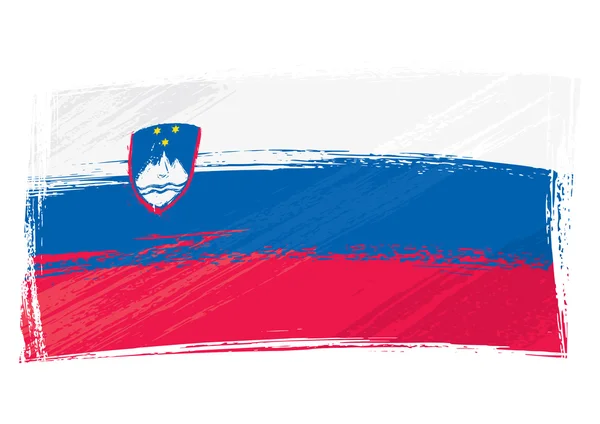 Grunge Slovinsko vlajka — Stockový vektor