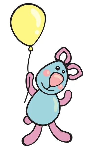 stock vector Teddy with balloon