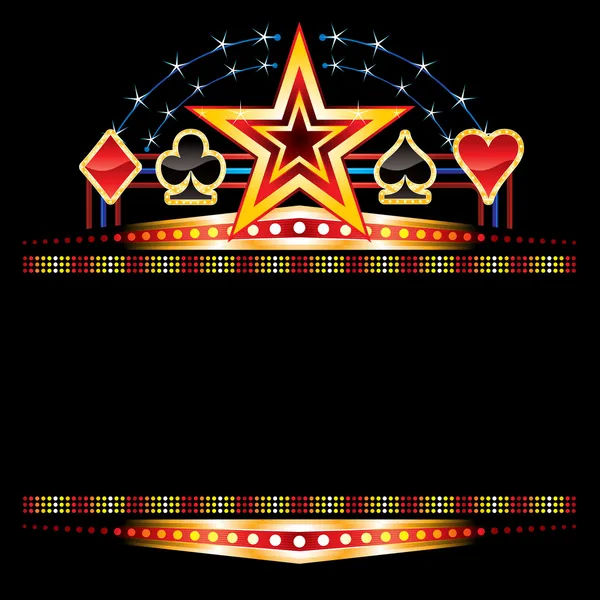 Néon de casino — Image vectorielle