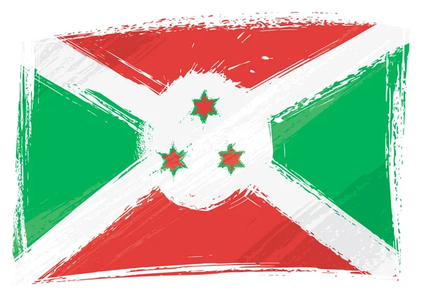 Bandiera del Burundi Grunge — Vettoriale Stock