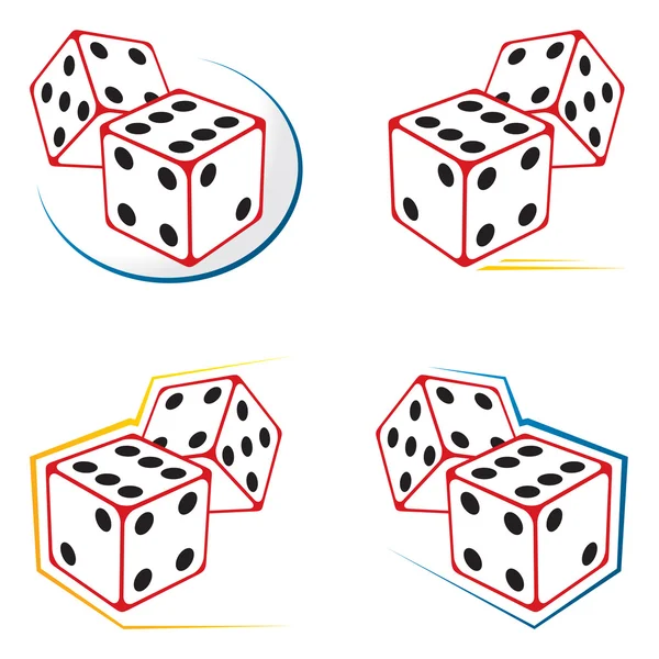 Dices icons — Stock Vector
