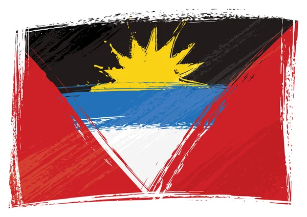 Grunge Antigua and Barbuda flag — Stock Vector