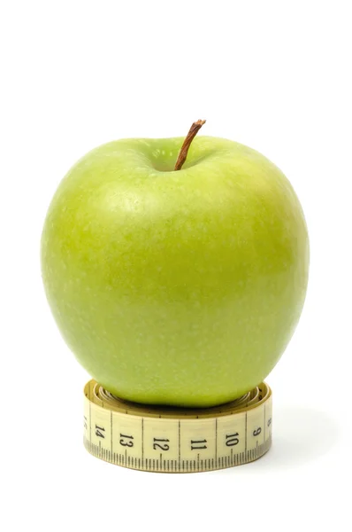 リンゴと測定テープ — ストック写真