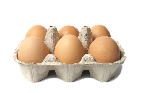 Αυγά σε λευκό — Φωτογραφία Αρχείου