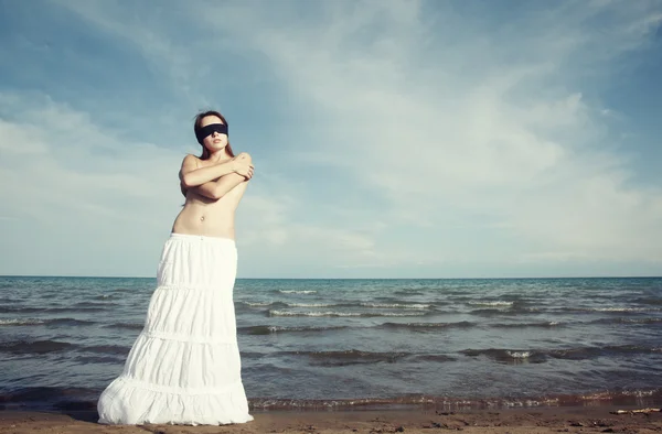 Blind beauty — Stock Photo, Image