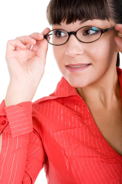 Mujer con gafas — Foto de Stock