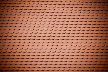 Red clay roof tile background clipart