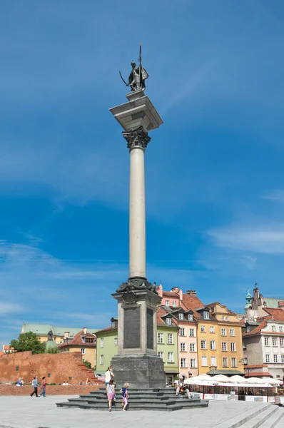 Colonna dello Zygmunt Waza il terzo a Varsavia — Foto Stock