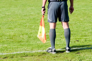 Football referee on the line clipart