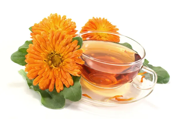 マリーゴールドの花茶 — ストック写真