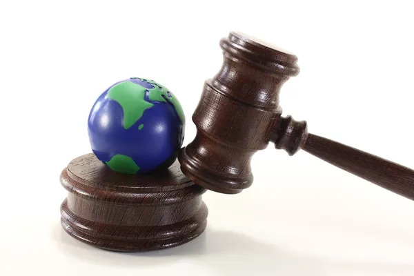 Evironmental law with globe — Stock Photo, Image