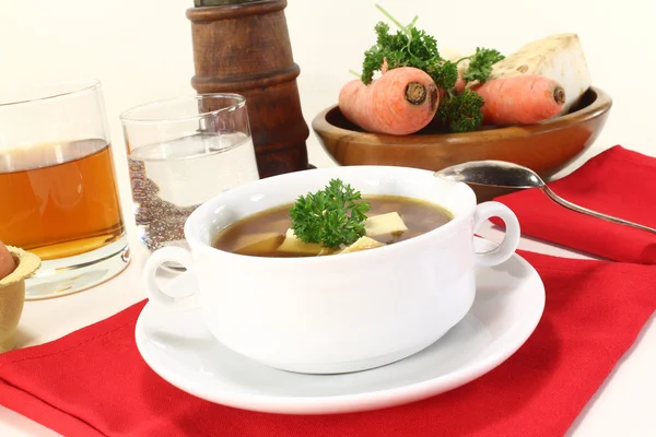Beef consomme — Stock Photo, Image