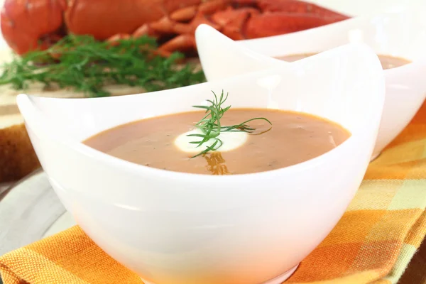 Варёный суп из омаров — стоковое фото