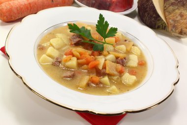 Fresh cooked Turnip stew clipart