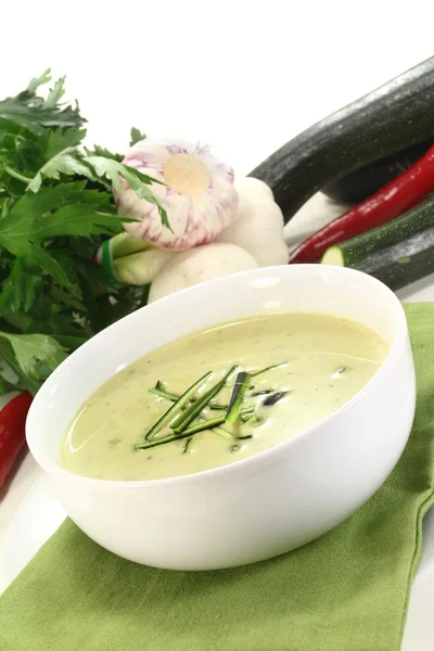 Zucchini creme soppa — Stockfoto