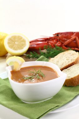 Lobster cream soup clipart