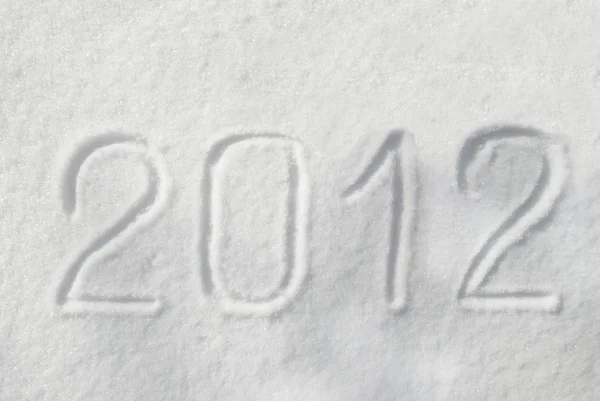 2012 on the snow — Stock Photo, Image