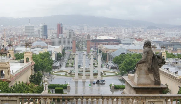 バルセロナで雨が降っています。 — ストック写真