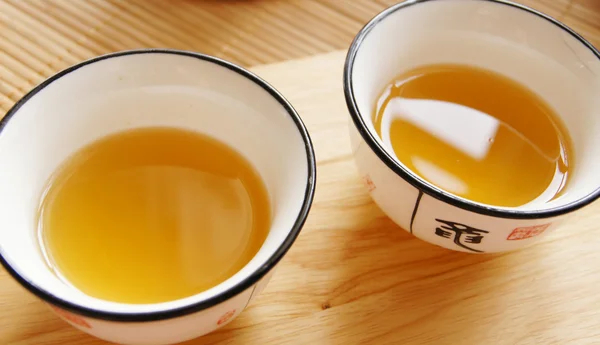 Зеленый чай крупный план — стоковое фото
