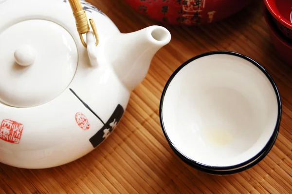 Çin bardak yeşil çay — Stok fotoğraf