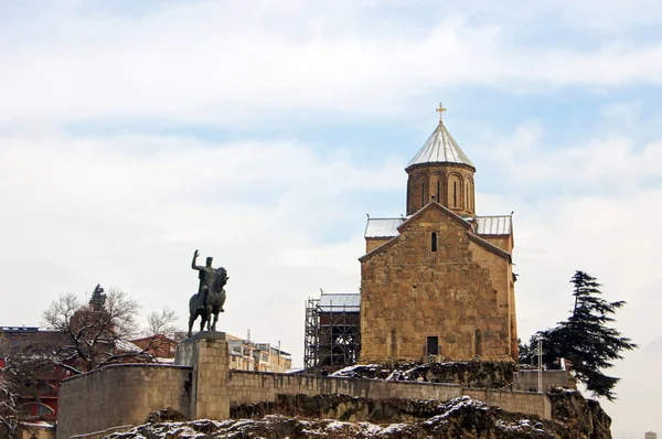 Winter view of Tbilisi city — Stock Photo, Image