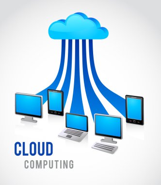 Internet cloud, vector image clipart