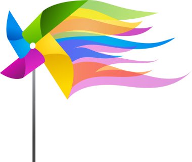 Colorful windmill clipart