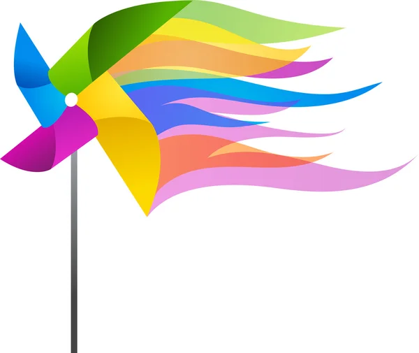 다채 로운 풍차 — 스톡 벡터