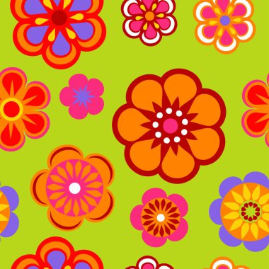 Seamless flower pattern background clipart