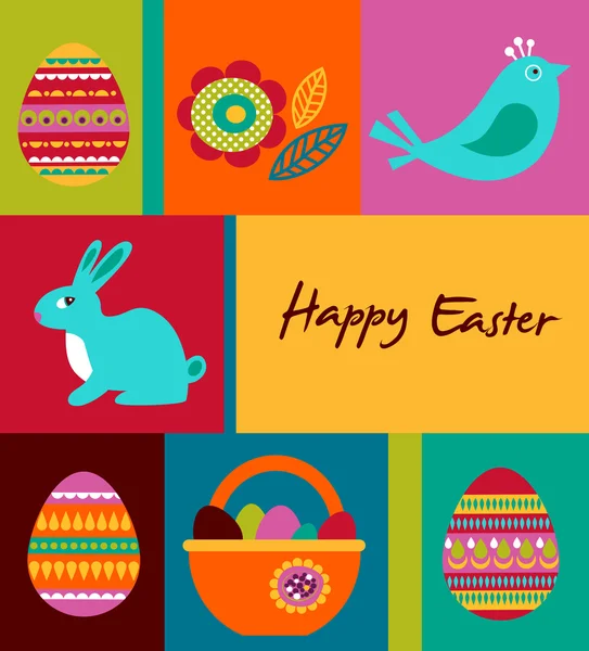 Easter greeting card with bunny — Stock Photo, Image