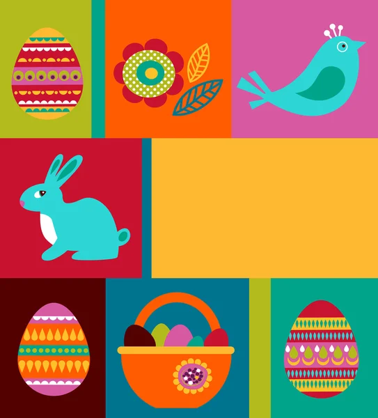 Tarjeta de felicitación de Pascua — Archivo Imágenes Vectoriales