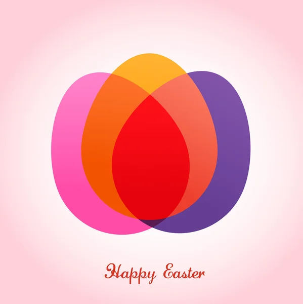 stock vector Easter greeting card with eggs