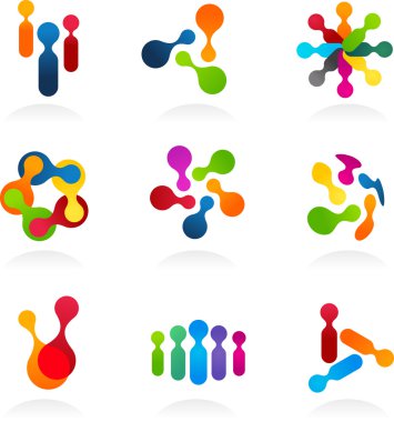 Social Media and network icons, vector set clipart