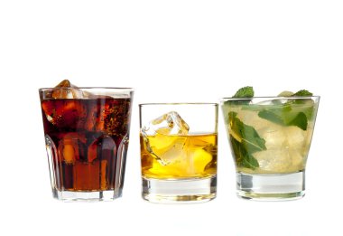 Three cocktails clipart