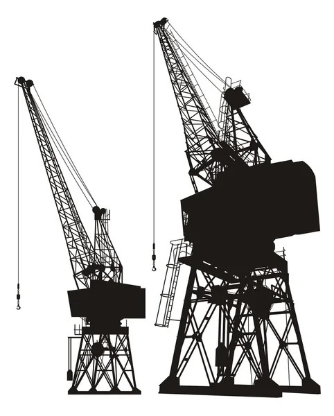 Dockyard cranes — Stock vektor