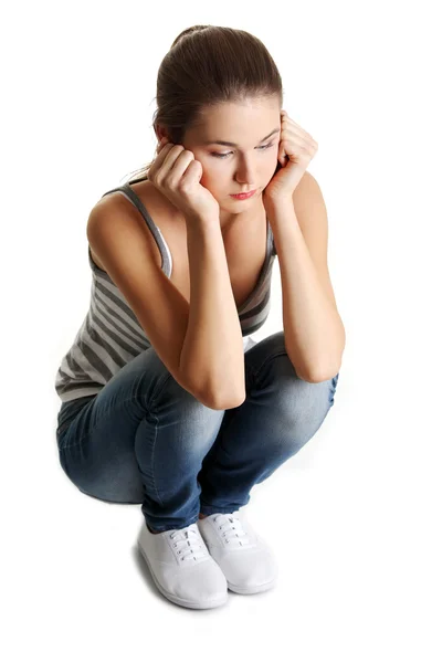Teen girl in depression — Stock Photo, Image