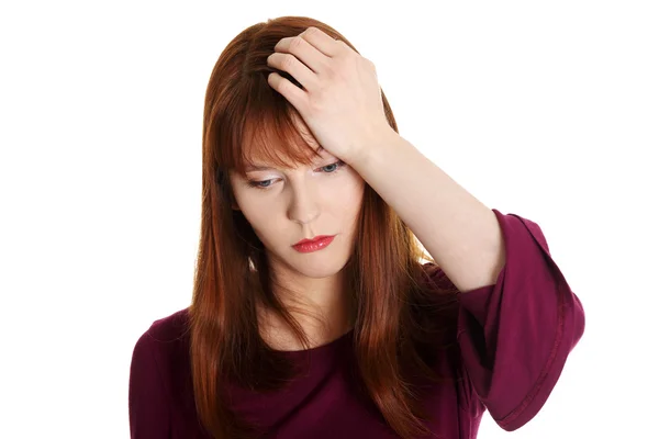 Mujeres que sufren de dolor de cabeza —  Fotos de Stock