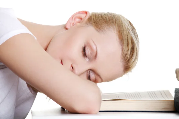 Schlafen beim Lernen — Stockfoto
