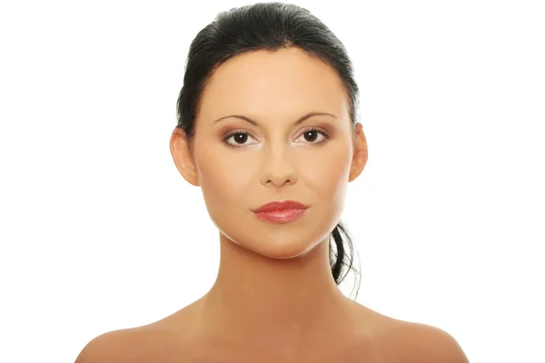 Kvinnan ansikte med ren hud — Stockfoto