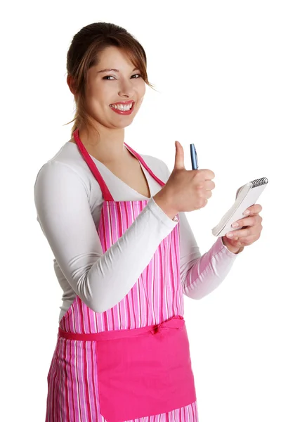 An attractive young waitress — Stock Photo, Image
