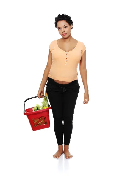 Pregnant woman on shopping. — Stock Photo, Image