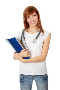 Young female medicine student clipart